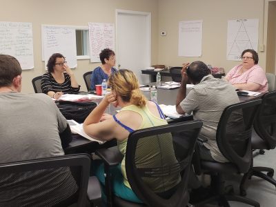 Group of people attending a workshop