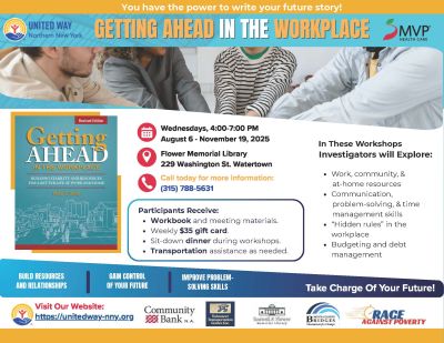 Image of flyer promoting Getting Ahead in the Workplace workshop
