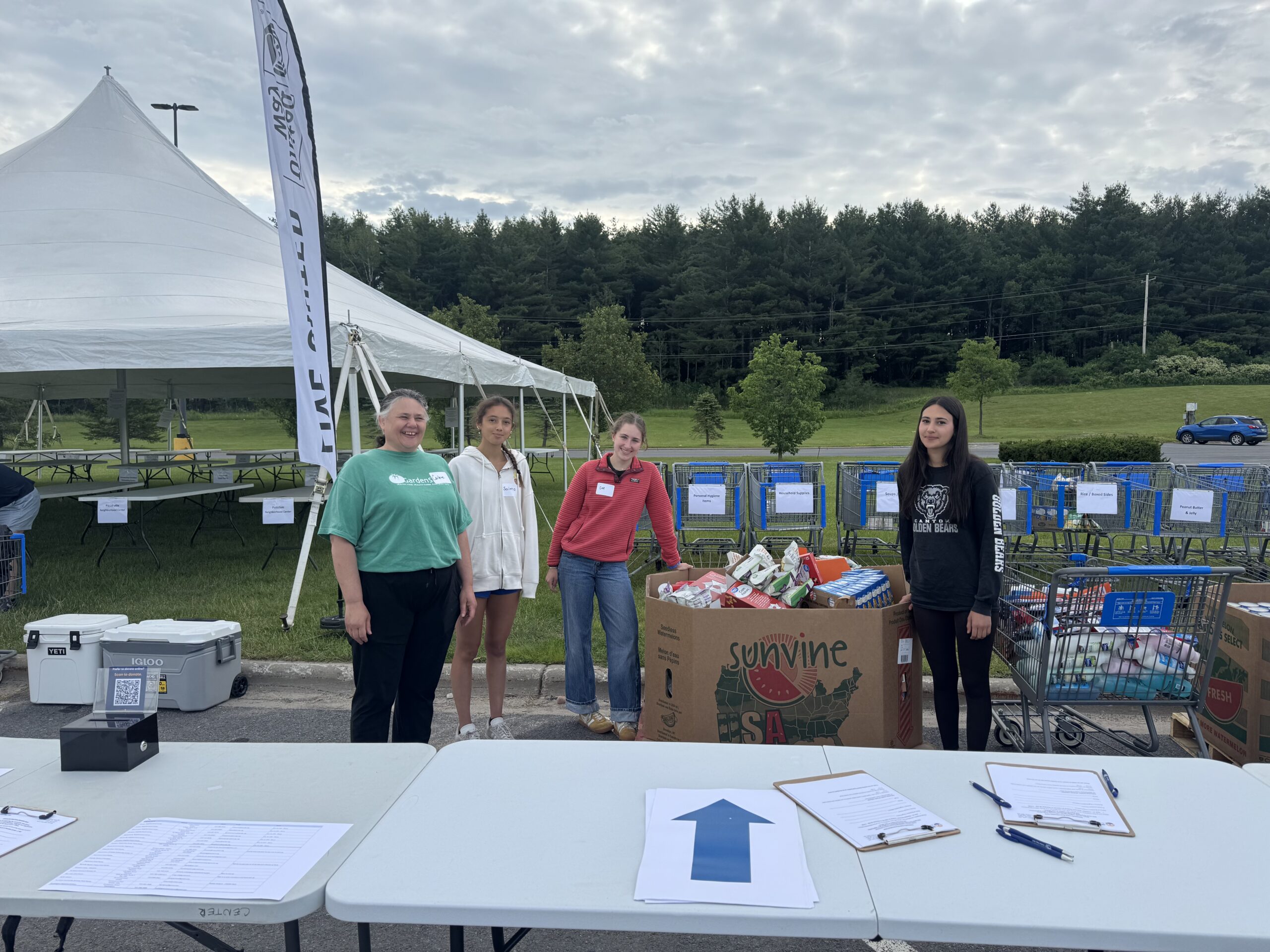 GardenShare team helps during food drive in Potsdam